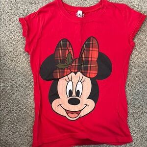 Disney Red Minnie Mouse Kids T-Shirt